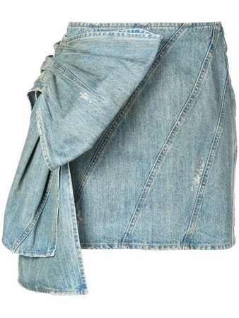 Miu Miu deconstructed high-waisted denim skirt $1,505 - Buy Online SS19 - Quick Shipping, Price