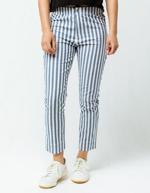 IVY & MAIN Skinny Stripe Black & White Womens Crop Pants - BLKWH - 354349125 | Tillys