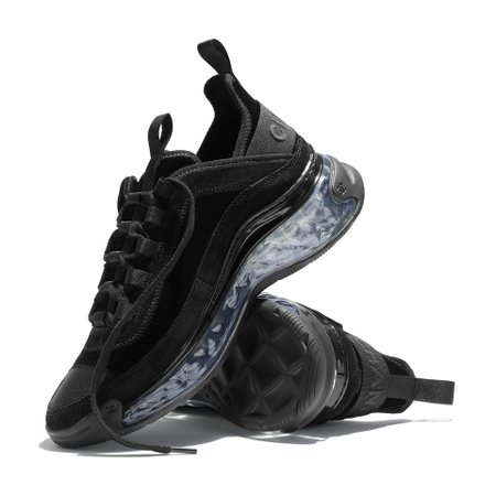 Suede Calfskin, Velvet & Grosgrain Black Sneakers | CHANEL