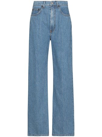 Reformation Hailey Pinstripe wide-leg Jeans - Farfetch
