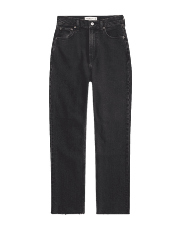 A&F Ultra High Rise Ankle Straight Jean