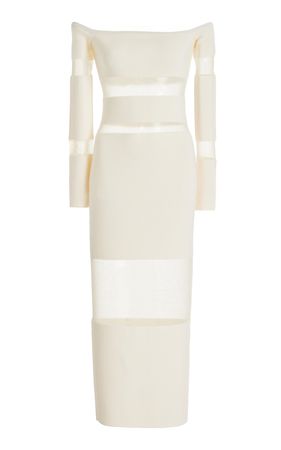 Mesh-Inset Knit Midi Dress By Lapointe | Moda Operandi
