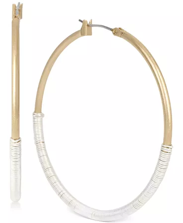 Robert Lee Morris Soho Large Two-Tone Wrapped Hoop Earrings & Reviews - Earrings - Jewelry & Watches - Macy's