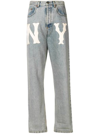Gucci Ny Yankees™ Patch Jeans Ss19 | Farfetch.com