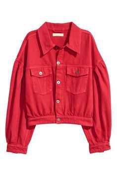 red denim jacket