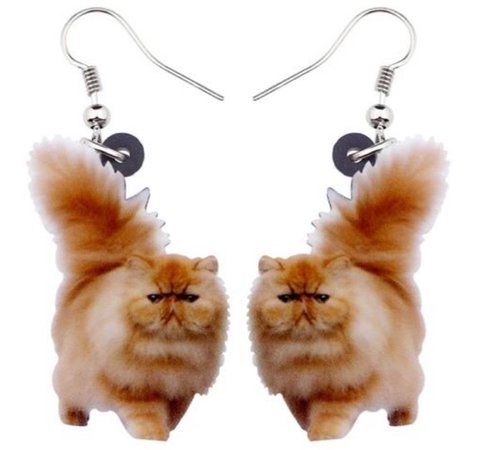 Fluffy Cat Dangle Earrings