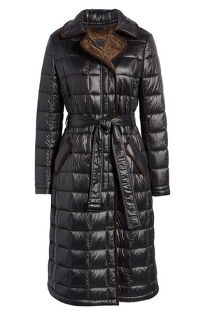 Sam Edelman Quilted Faux Fur Lined Trench Coat | Nordstrom