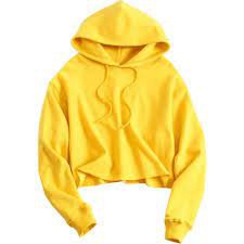 yellow cropped hoodie - Google Search