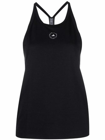 Shop adidas by Stella McCartney logo-print performance tank top with Express Delivery - FARFETCH