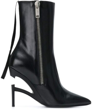 Unravel Project zipped heel boots