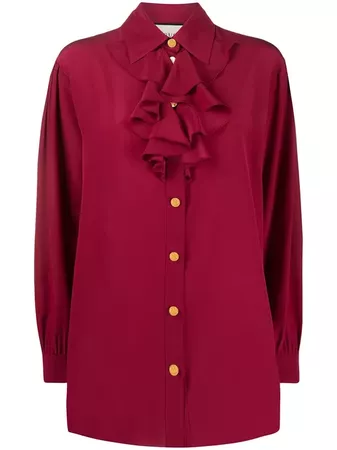 Gucci Ruffle detail shirt Red | the urge AU