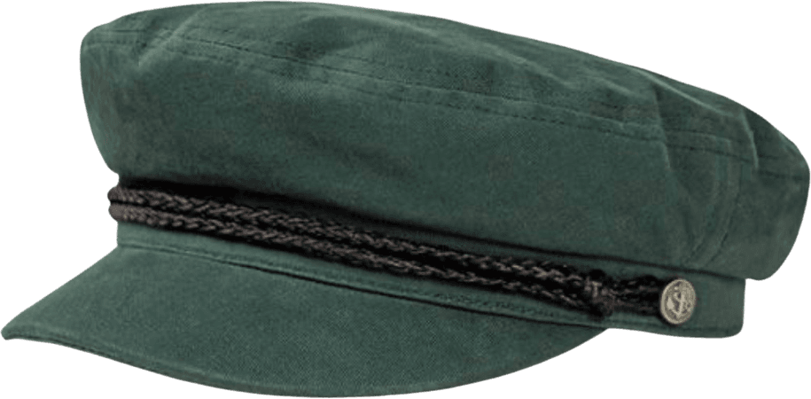 green newsboy cap