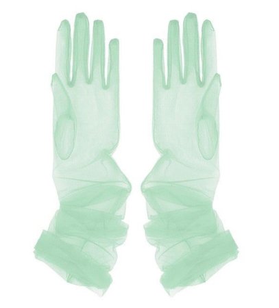 mesh green gloves