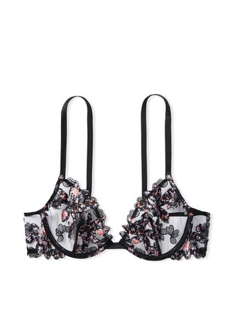 Unlined Floral Embroidered Demi Bra - Victoria's Secret