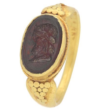 Museum Quality Ancient Roman Jupiter Intaglio Signet Ring For Sale at 1stDibs | roman signet ring, roman ring, roman signet rings