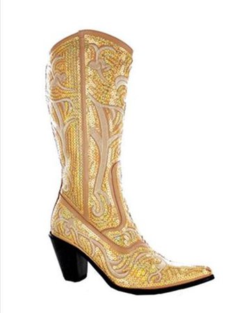 Gold Cowboy Boots 1