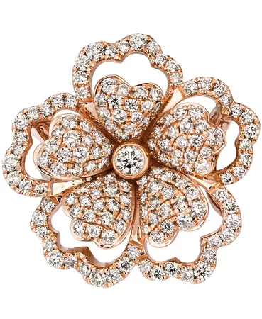 Le Vian Nude Diamond™ Flower Statement Ring (1-7/8 ct. t.w.) in 14k Rose Gold