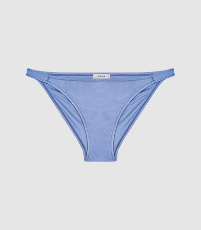 Raquel Blue Pleat Detail Bikini Briefs – REISS
