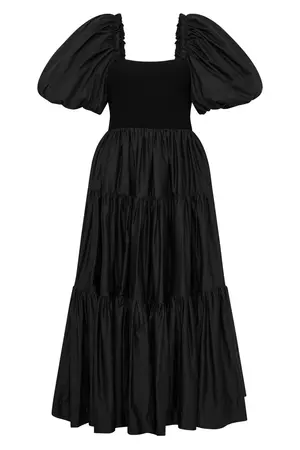 Casa Puff Sleeve Midi Dress | Black | Aje – Aje AU