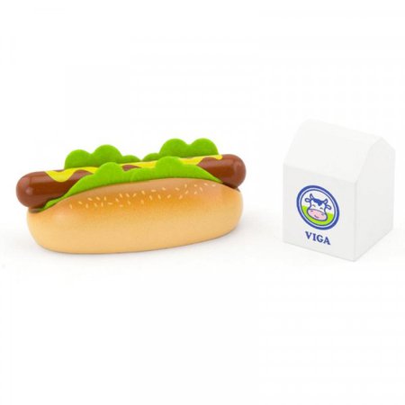 Viga - Hot Dog With Milk Playset - Play Kitchens - Role Play & Dress Up - Toys