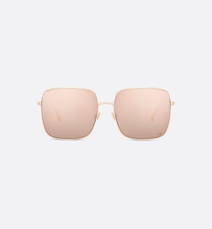 DiorStellaire1XS Rose Gold Mirrored Square Sunglasses - Accessories - Women's Fashion | DIOR