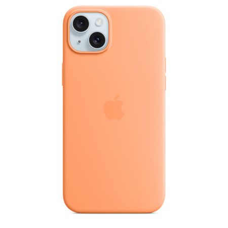 Coque en silicone avec MagSafe pour iPhone 15 Plus - Sorbet à l’orange - Apple (FR)