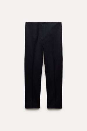 ZW COLLECTION STRAIGHT LEG ANKLE PANTS - Blue | ZARA United States