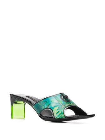 Versace Jungle-Print Sandals DST316HDPV5 Green | Farfetch