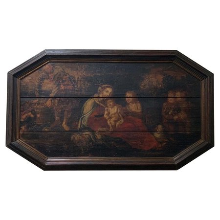 15th Century Oil Painting on Board For Sale at 1stDibs