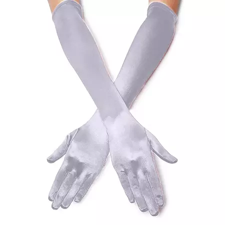 MRULIC fall clothes for women 2022 Elbow Bridal Satin Dance Women's Length Finger Gloves Gloves Long 1920s Opera Gloves Silver + One size - Walmart.com