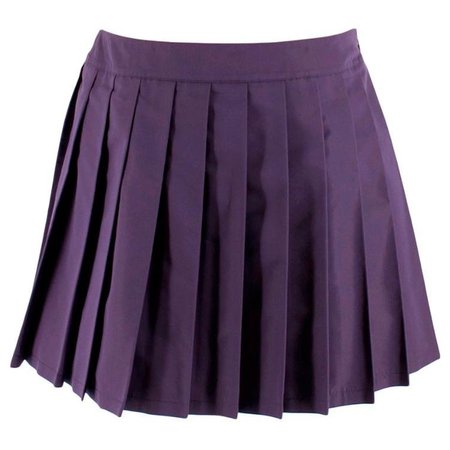 Miu Miu Dark Purple Silk Blend Pleated Skirt