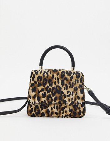 Who What Wear Casey mini bag with cross body strap in leopard | ASOS