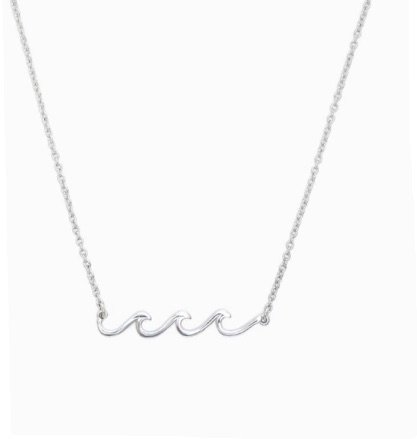 silver waves necklace