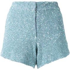blue glitter sequin shorts