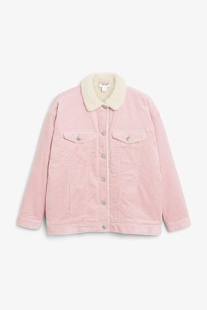 Corduroy utility jacket - Think pink - Coats & Jackets - Monki GB