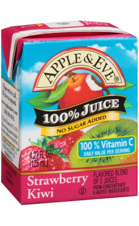 Apple and eve strawberry kiwi juice box