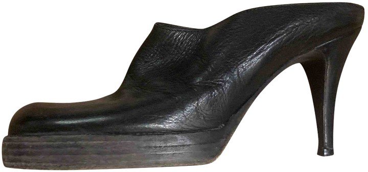 Black Leather Sandals
