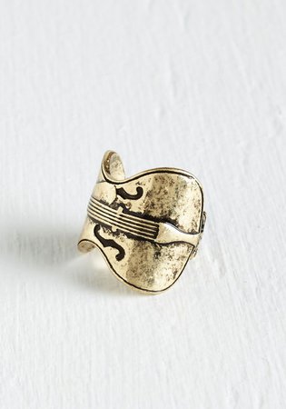 gold violin ring