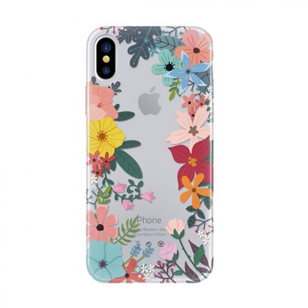 Funda 4-OK Cover 4U para iPhone X – Diseño Flores