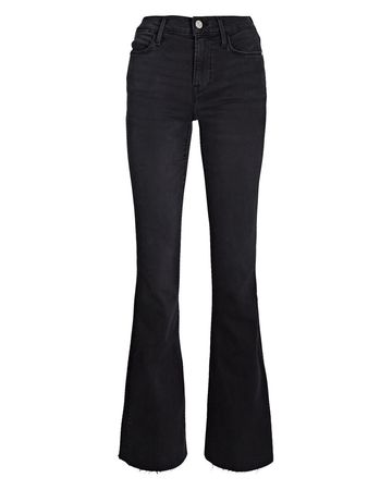 FRAME Le High Flare Jeans In Black | INTERMIX®