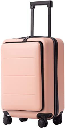 Amazon.com | COOLIFE Luggage Suitcase Piece Set Carry On ABS+PC Spinner Trolley with pocket Compartmnet Weekend Bag (Sakura pink, 20in(carry on)) | Luggage Sets