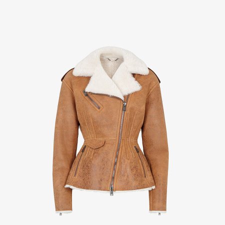Brown leather jacket - JACKET | Fendi