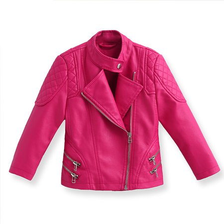hot pink leather jacket