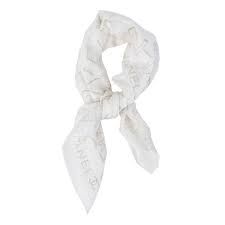 chanel scarf white - Google Search