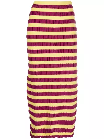 Sunnei stripe-pattern Midi Skirt - Farfetch