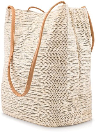 Amazon.com: Women Straw Beach Bag tote Shoulder Bag Summer Handbag - Yellow: Clothing