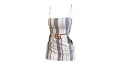 stripe mini dress with belt outfit png
