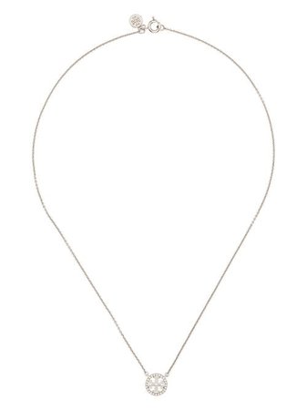 Shop Tory Burch Miller Double T crystal necklace with Express Delivery - FARFETCH