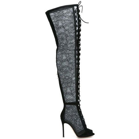 Gianvito Rossi lace thigh high boots ($2,385)
