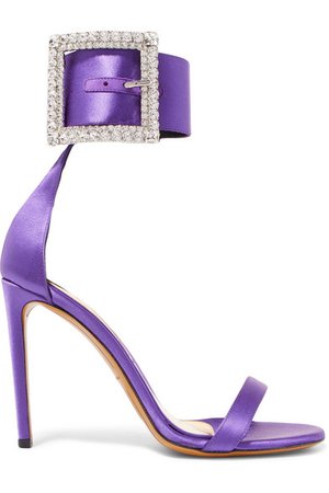 Alexandre Vauthier | Yasmin Swarovski crystal-embellished satin sandals | NET-A-PORTER.COM